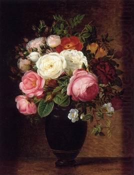 Floral, beautiful classical still life of flowers.039, unknow artist